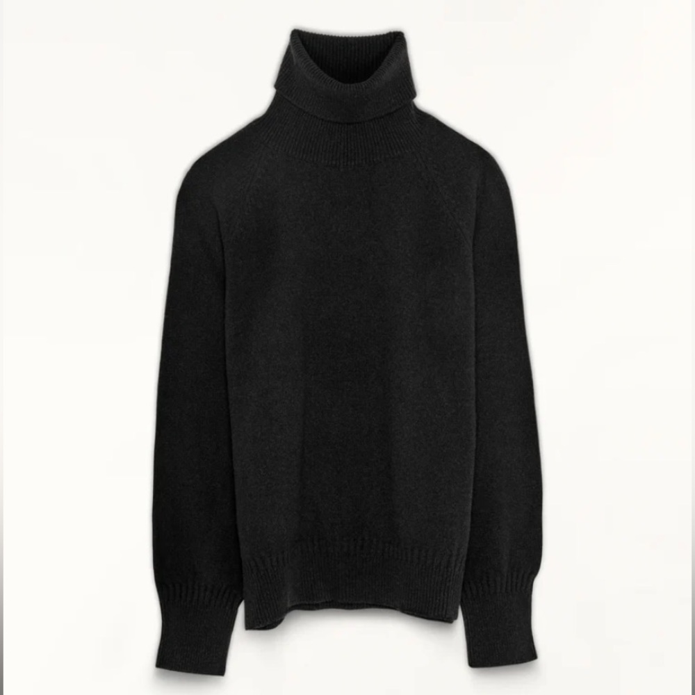 tricot Paris Black Cashmere Turtleneck XS NWOT